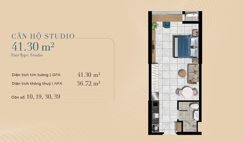 Căn Studio The Gió Riverside