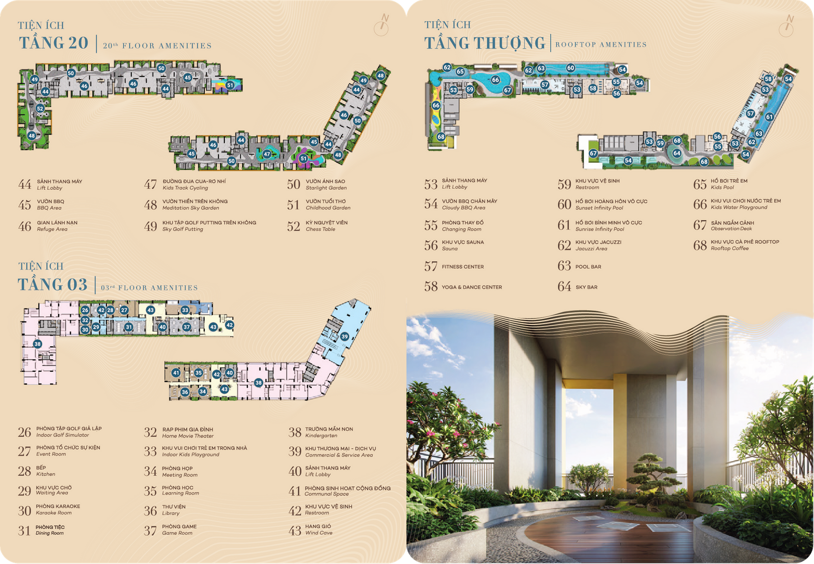 Tiện ích Các Tầng The Gió Riverside